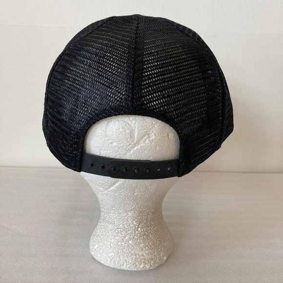 Vintage 80S SEA WORLD Snapback Trucker Mesh Hat Black Gold Embroidered Foam - Picture 4 of 8